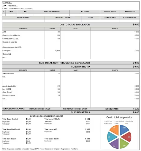 Vista previa de Recibo Nuevo Formato